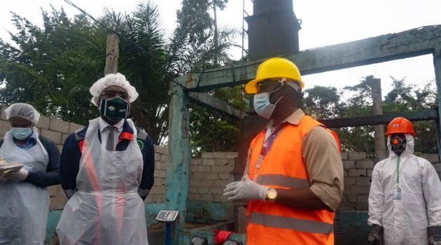 Visite du site d’incinération de la société de gestion des déchets à risques infectieux HSE Gabon