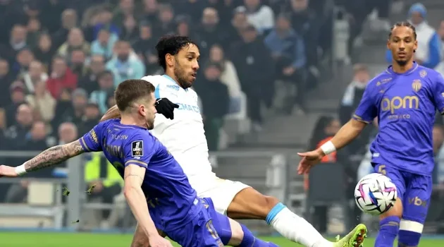 Ligue 1&nbsp;: Aubameyang muet, l’OM freiné dans son élan par Monaco