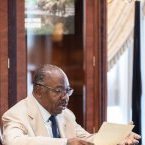 Ali Bongo s’entretient avec les représentants de l’Union Africaine par visioconférence