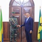 Brice Clotaire Oligui Nguema en visite de travail à Sao-Tomé et Principe