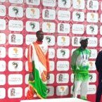 Jeux Africains 2019 : cérémonie de remise de médailles taekwondo +87 kg