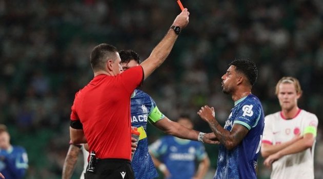 LDC UEFA : Aubameyang furieux contre l’arbitrage après la déroute de l’OM face au Sporting CP